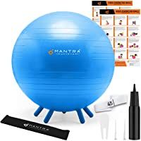 Pelota de Pilates- Yoga- Fitness y Gimnasio | Balón de Ejercicio | Bola Fitball para Niños - 45cm - 55cm Silla de…